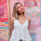 White Tiered Boho Tank