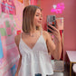 White Tiered Boho Tank