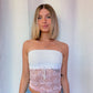 Long Lace Strapless Top