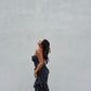 Navy Polka Dot Maxi Dress