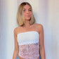 Long Lace Strapless Top