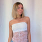 Long Lace Strapless Top