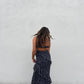 Navy Polka Dot Maxi Dress