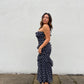 Navy Polka Dot Maxi Dress
