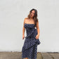 Navy Polka Dot Maxi Dress