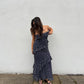 Navy Polka Dot Maxi Dress