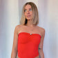 Strapless Rose Top
