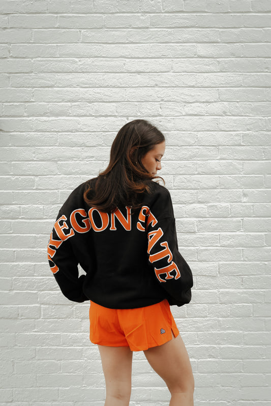 OSU Oversized Black Crewneck