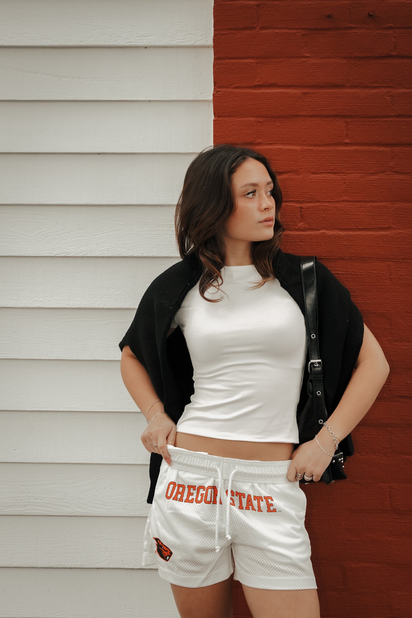 OSU Oversized Black Crewneck