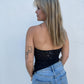 Asymmetrical Hem Tube Lace Top
