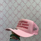 Accepting sugar daddy Baby Pink Trucker Hat