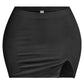 Mid Waisted Mini Skirt w/slit
