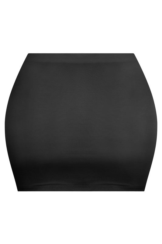 Mid Waisted Mini Skirt w/slit