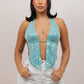 Mermaid Open Back Halter Top