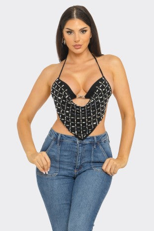 Diamond Diva Halter Top