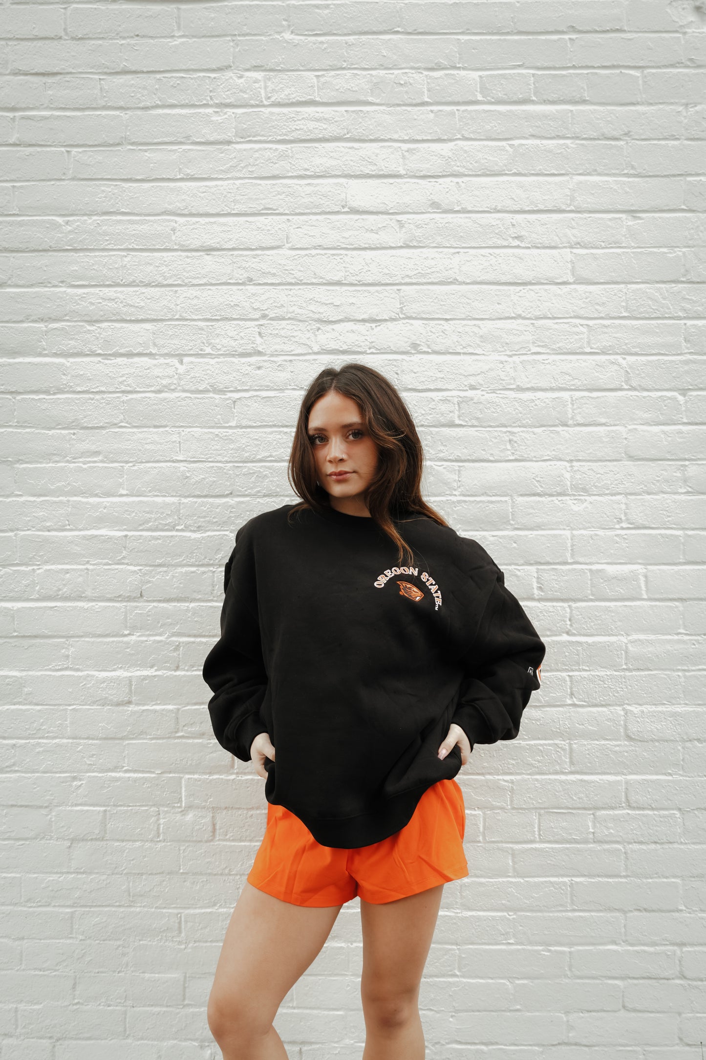 OSU Oversized Black Crewneck
