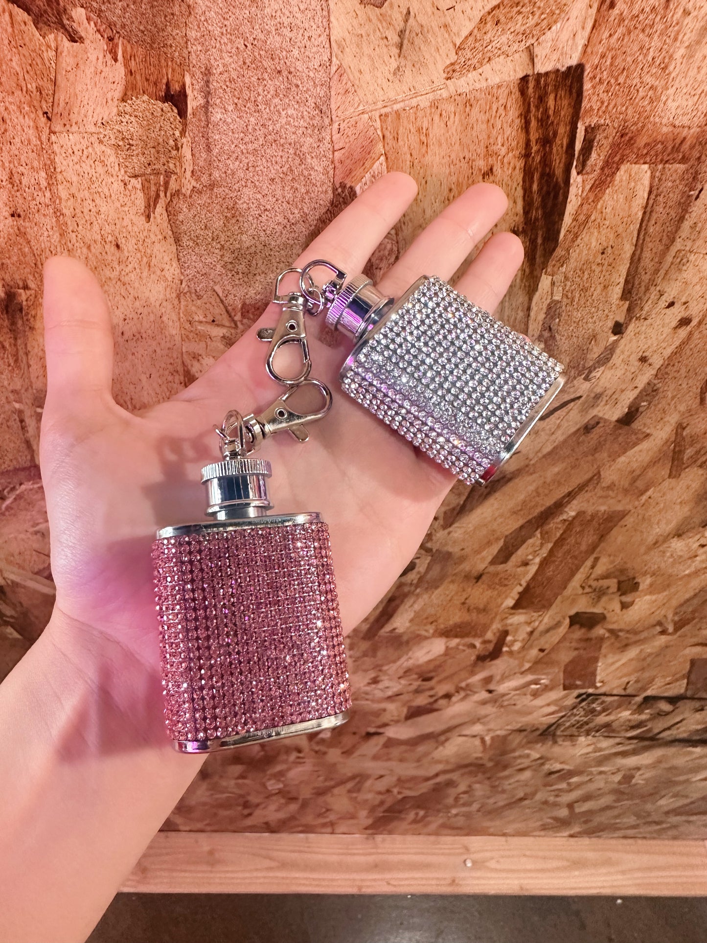 Mini Bling Keychain Flask