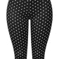 Polka Dot mid-waisted basic capri leggings