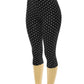 Polka Dot mid-waisted basic capri leggings