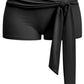 Low Waisted Side Tie Micro Shorts