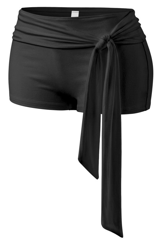 Low Waisted Side Tie Micro Shorts