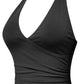 Halter V-neck Open Back