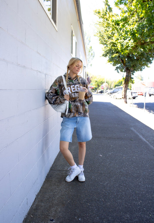 Camo Distressed Beavs Hoodie