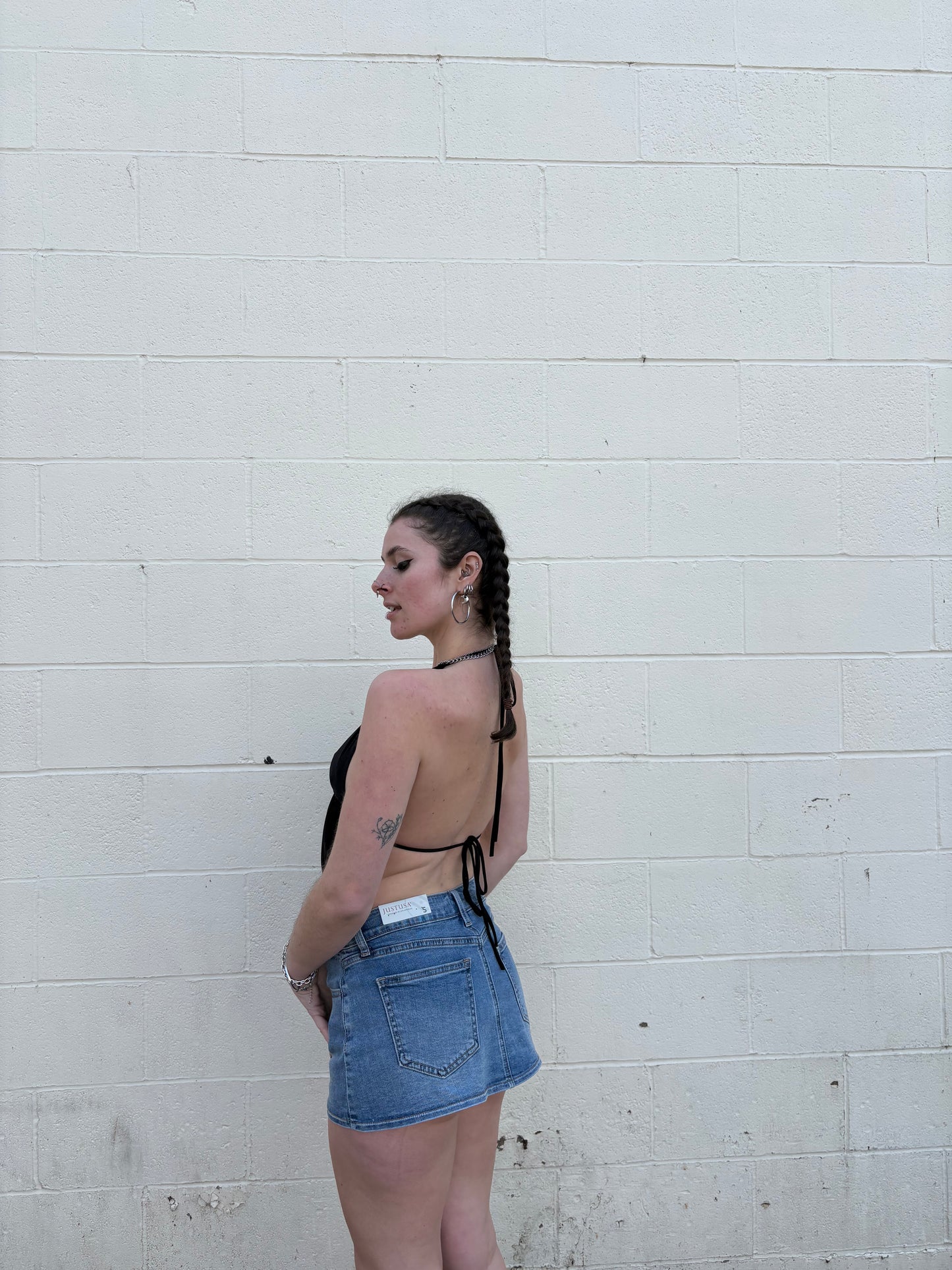 Going Out Cowl Neck Open Back Top