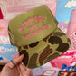 Support Day Drinking Trucker Hat: Green Camo