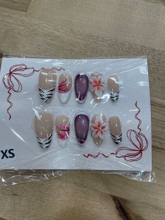 Zebra Summer Nails