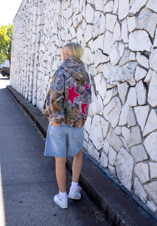 Pink Star Camo Hoodie