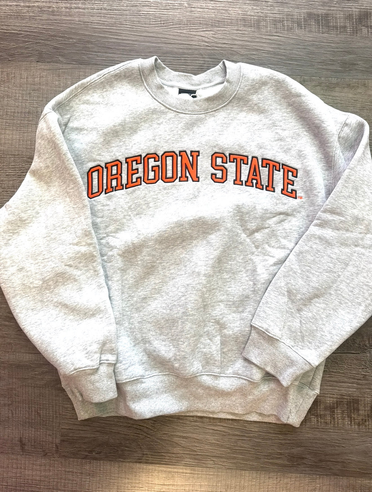 Oregon State Grey Off Side Crewneck