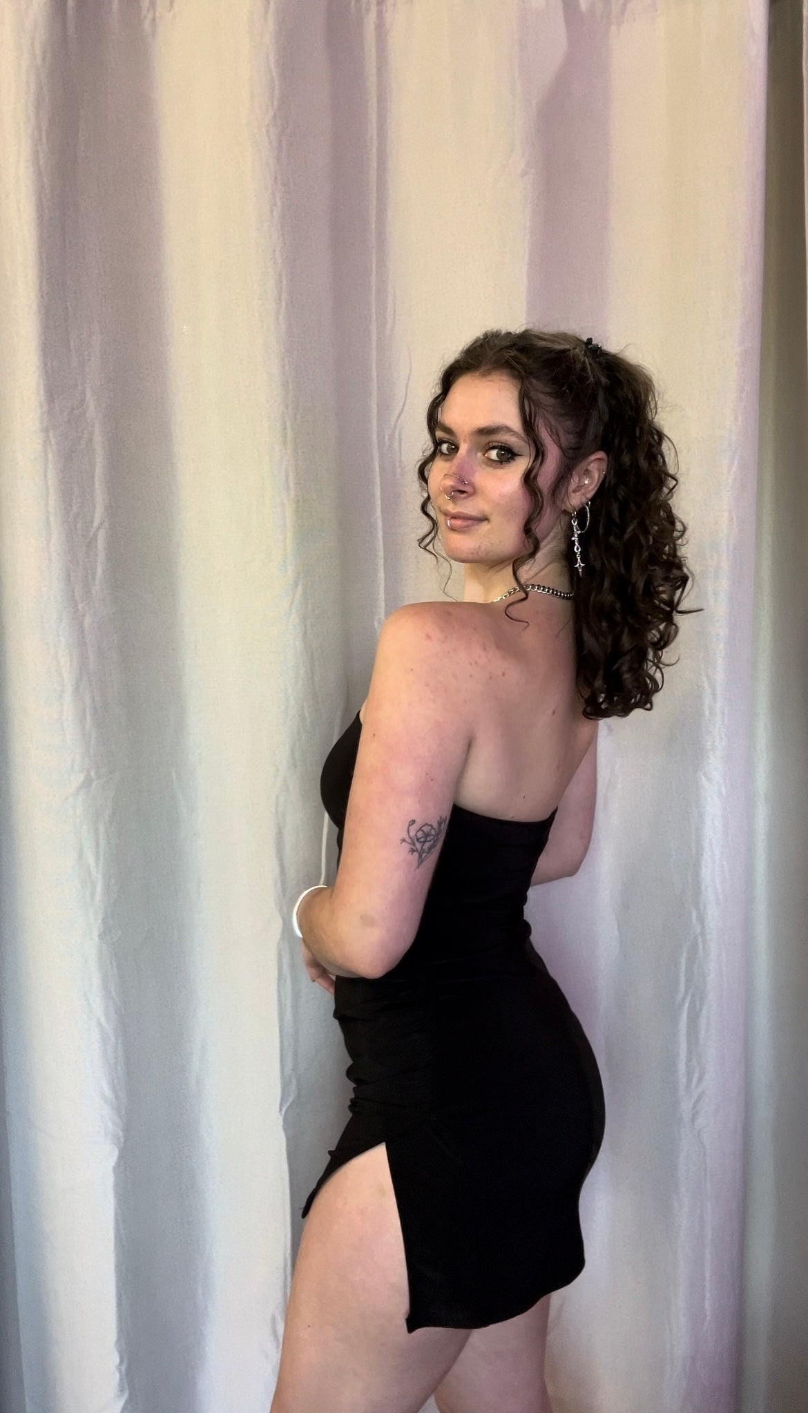Everyday Strapless Black Mini Dress