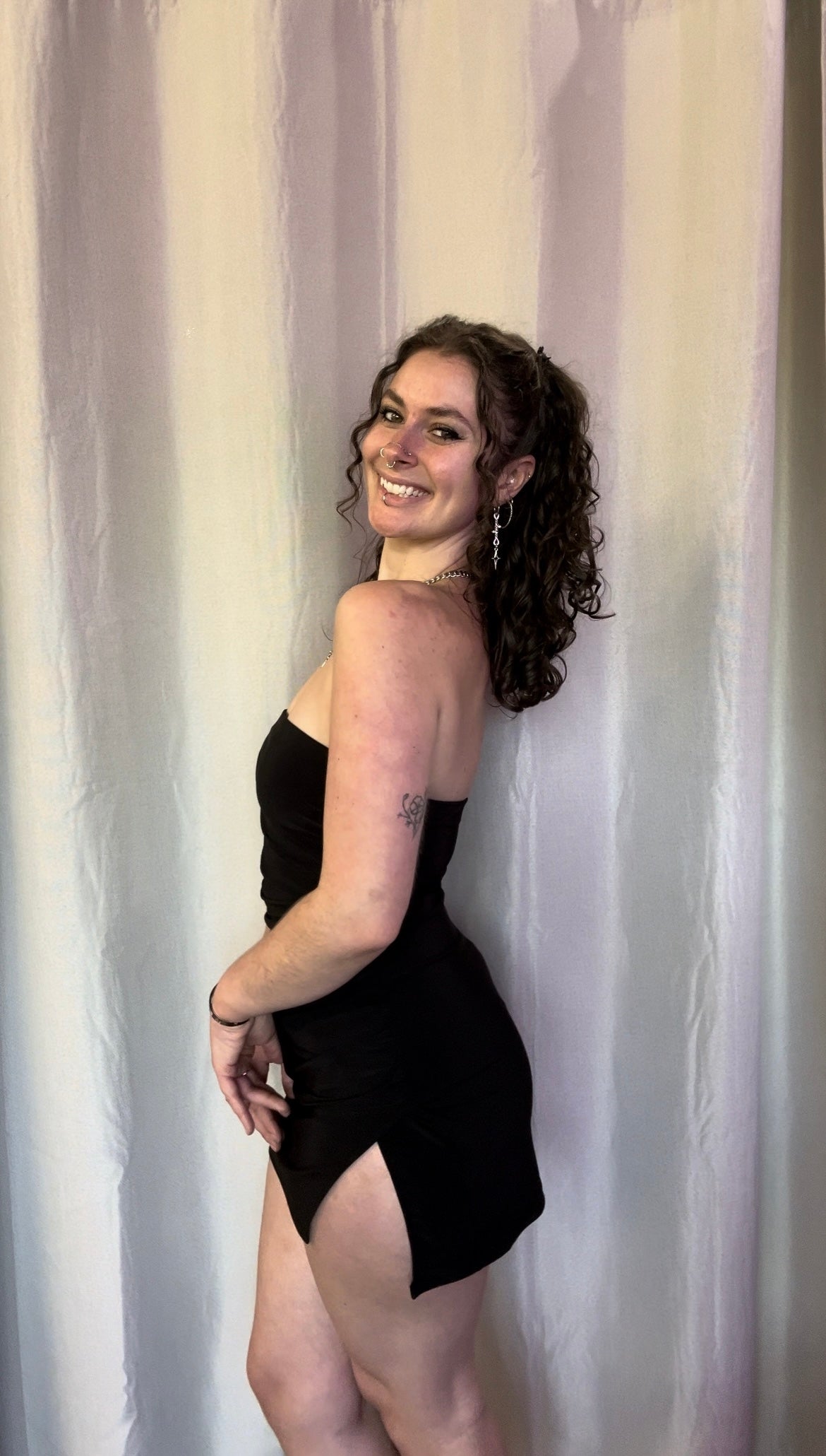Everyday Strapless Black Mini Dress