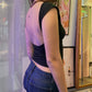 Short Sleeve Open Back Seamless