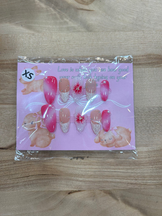 Barbie Core Acrylic Nails