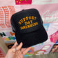 Support Day Drinking Trucker Hat: Black/Orange