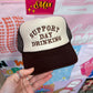 Support Day Drinking Trucker Hat: Brown/Tan/Brown