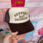 Support Day Drinking Trucker Hat: Brown/Tan/Brown