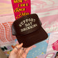 Support Day Drinking Trucker Hat: Brown/Tan