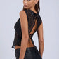 Floral Lace Open Back Top