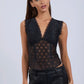 Floral Lace Open Back Top