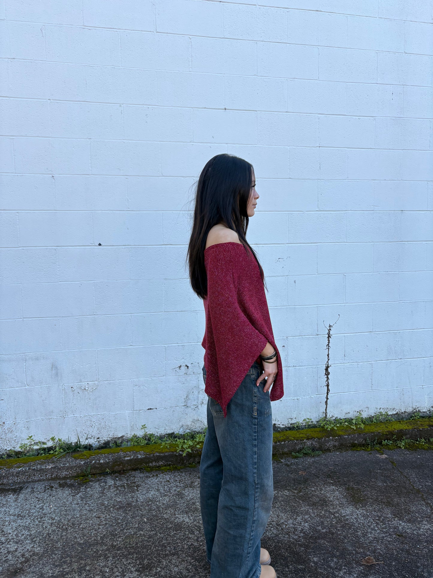 Asymmetric Sparkle Poncho
