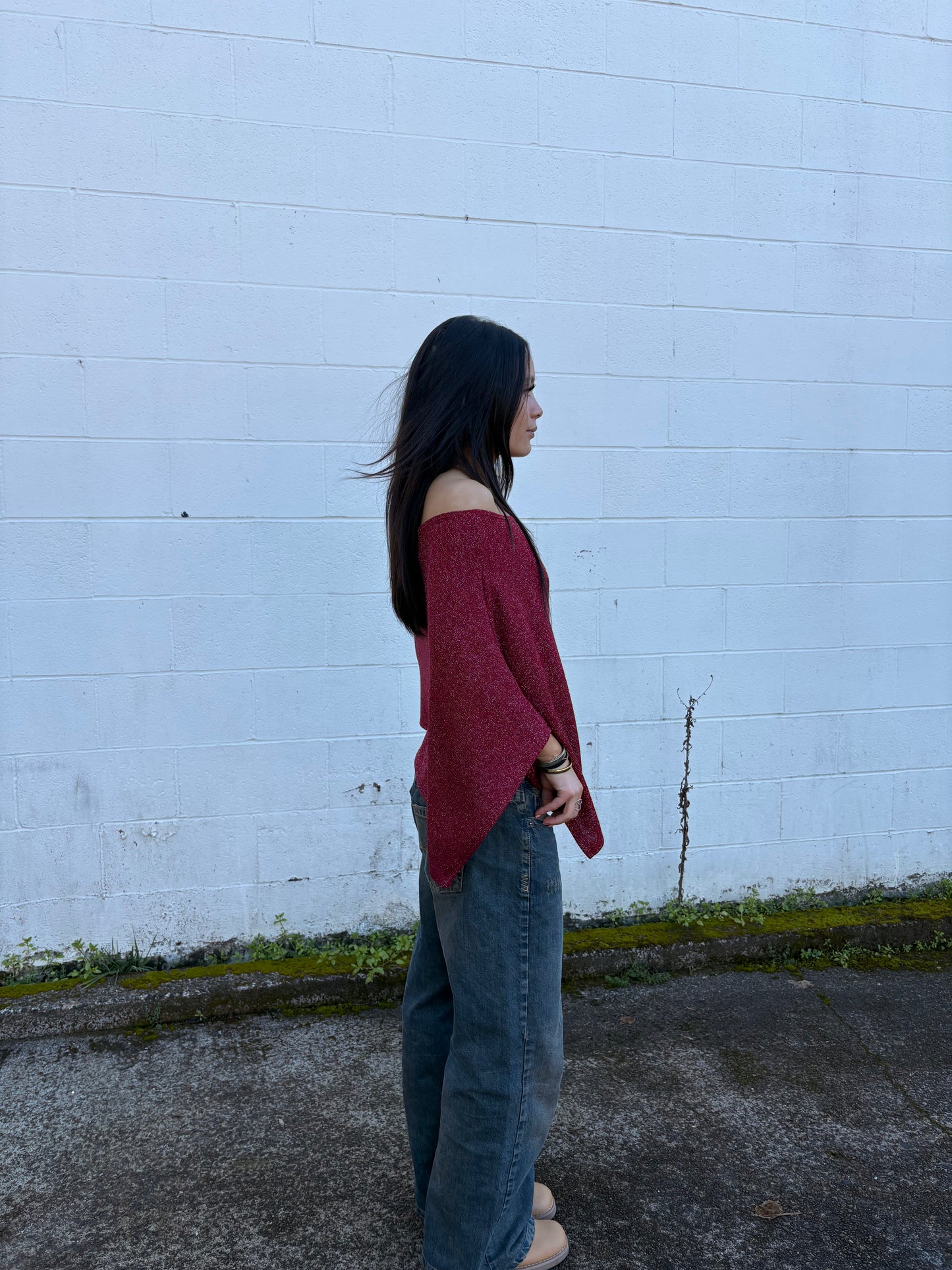 Asymmetric Sparkle Poncho