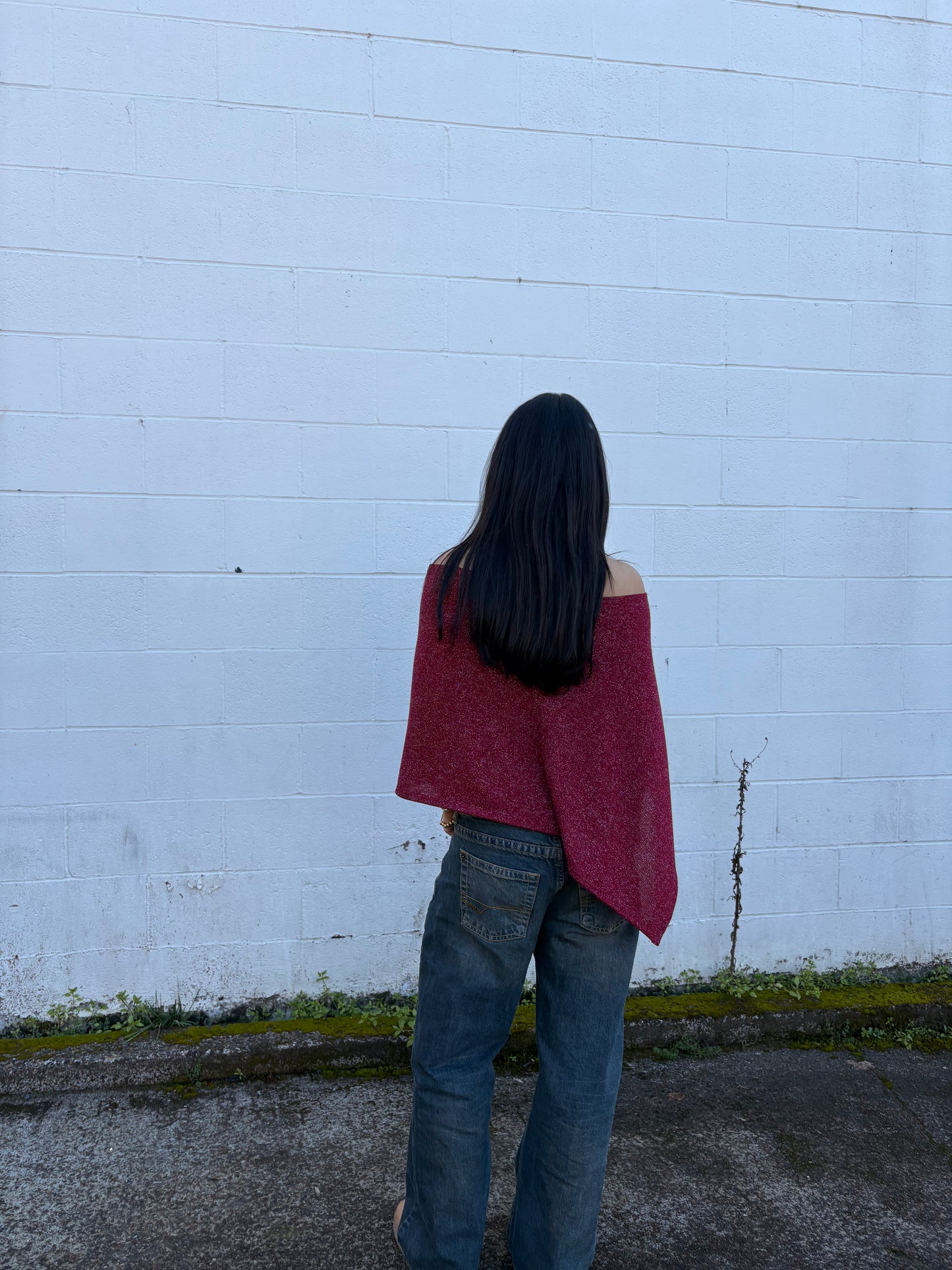 Asymmetric Sparkle Poncho