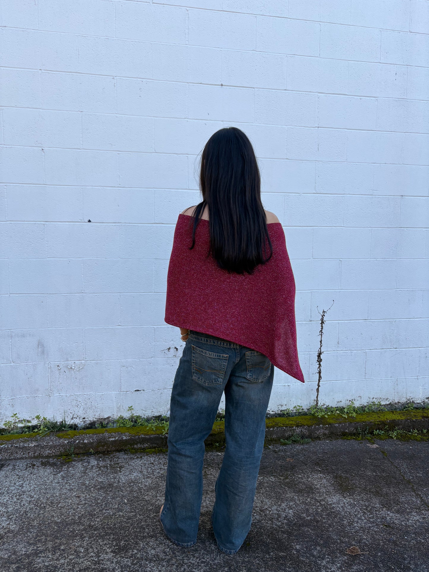 Asymmetric Sparkle Poncho