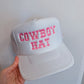 White Cowboy Hat Trucker Hat