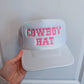 White Cowboy Hat Trucker Hat