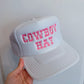 White Cowboy Hat Trucker Hat