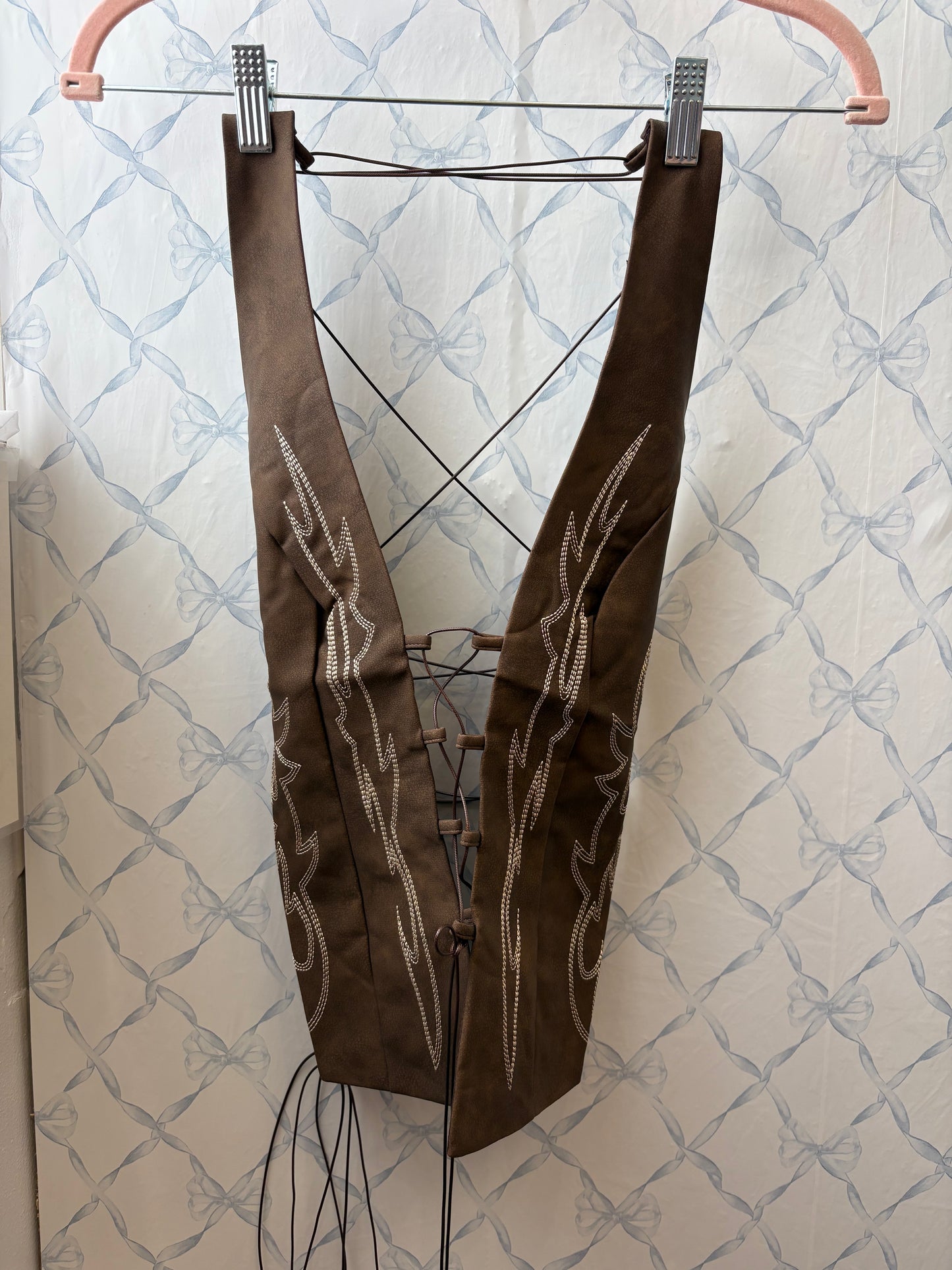 Ravine Leather Halter Corset